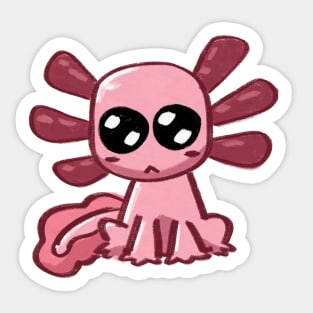 Sad Axolotl Sticker